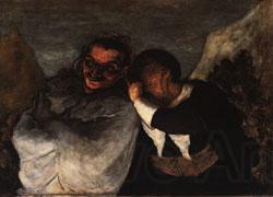 Honore  Daumier Crispin and Scapin Norge oil painting art